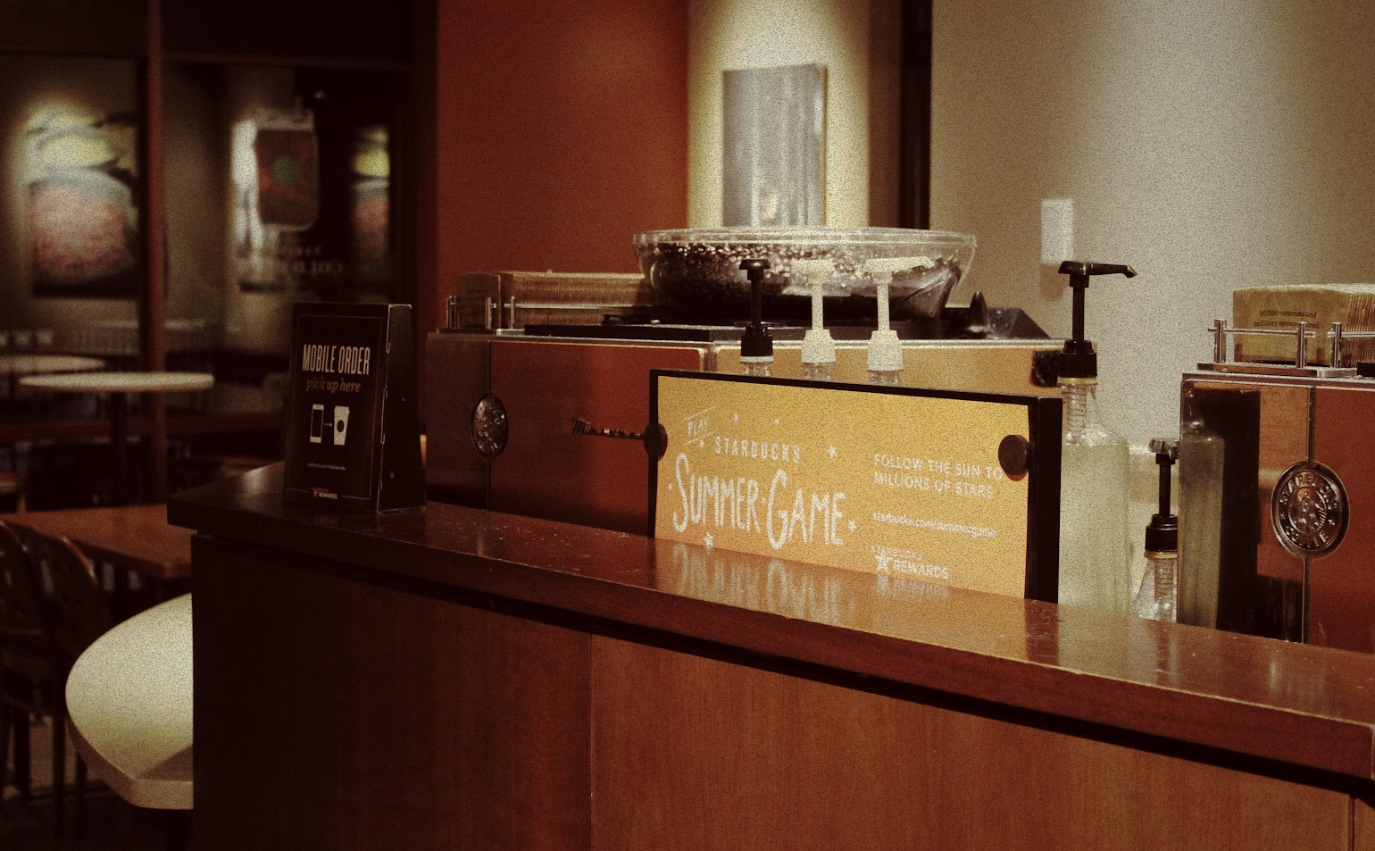 Photograph of a coffee shop espresso machine